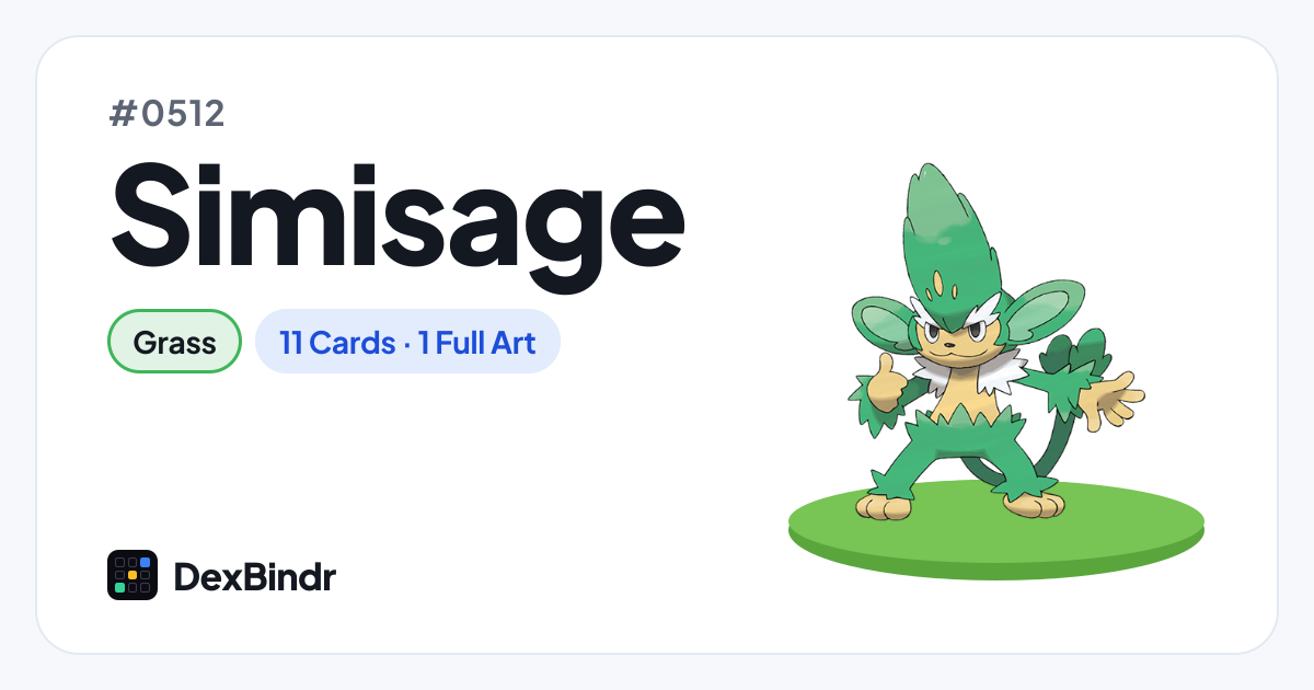 Simisage: Full Art Cards & All Variants | DexBindr